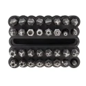 MTI Screwdriver Bit Set Hex Phillips Pozidriv Slotted Torq Set Mplus Torx Tri-Wing 32 Pieces 75mm 1/4 in Drive 560-201