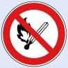 Wolk Polyvinyl Chloride No Open Fire Prohibition Sign 100mm x 100mm 21.0809
