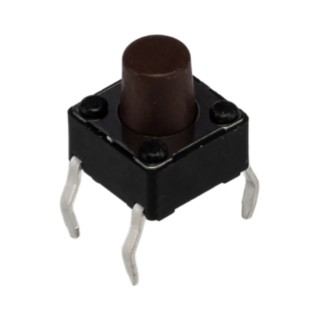APEM Brown Tactile Switch Button 3.5 mm, SPST 50mA 12 V dc, PCB DTS63NV
