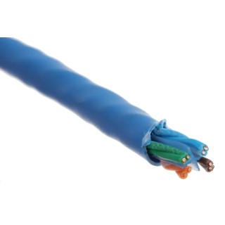 Belden Cat6 Ethernet Cable 23AWG Solid Copper Low Smoke Zero Halogen Blue 100m 72V DC 7812ENH