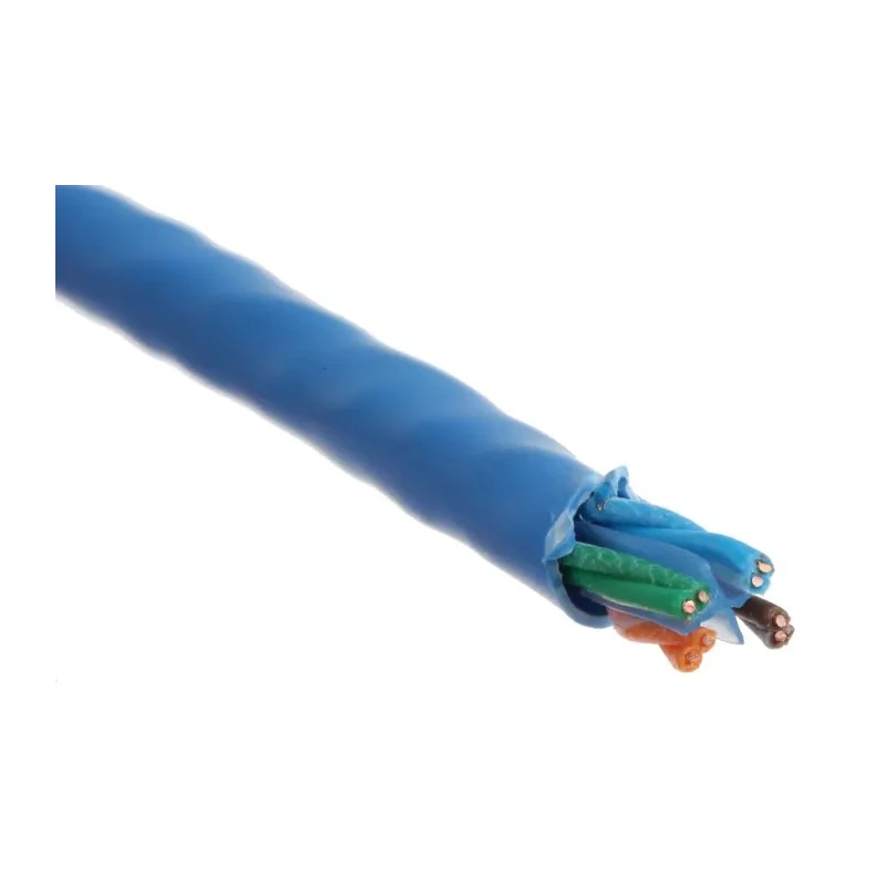 Belden Cat6 Ethernet Cable 23AWG Solid Copper Low Smoke Zero Halogen Blue 100m 72V DC 7812ENH