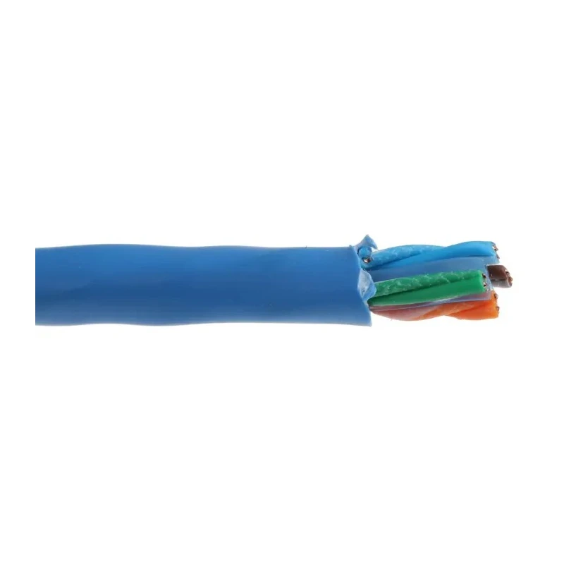 Belden Cat6 Ethernet Cable 23AWG Solid Copper Low Smoke Zero Halogen Blue 100m 72V DC 7812ENH
