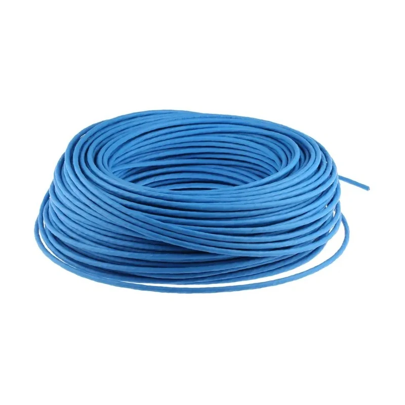 Belden Cat6 Ethernet Cable 23AWG Solid Copper Low Smoke Zero Halogen Blue 100m 72V DC 7812ENH