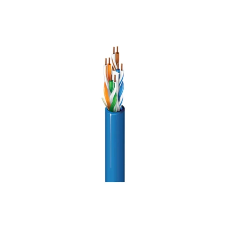 Belden Cat6 Ethernet Cable 23AWG Solid Copper Low Smoke Zero Halogen Blue 100m 72V DC 7812ENH