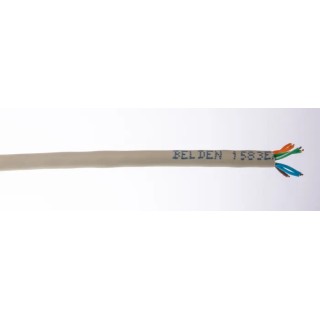 Belden Cat5e Unscreened Low Smoke Zero Halogen Ethernet Cable 100 m 24AWG Solid Copper Conductor 8 Core Grey 1583ENH