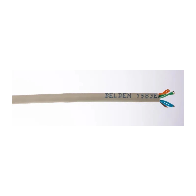 Belden Cat5e Unscreened Low Smoke Zero Halogen Ethernet Cable 100 m 24AWG Solid Copper Conductor 8 Core Grey 1583ENH