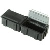 Licefa Grey Transparent ABS Compartment Box 21 mm x 42 mm x 29 mm SMD-BOX N 2-6-6-10-1L