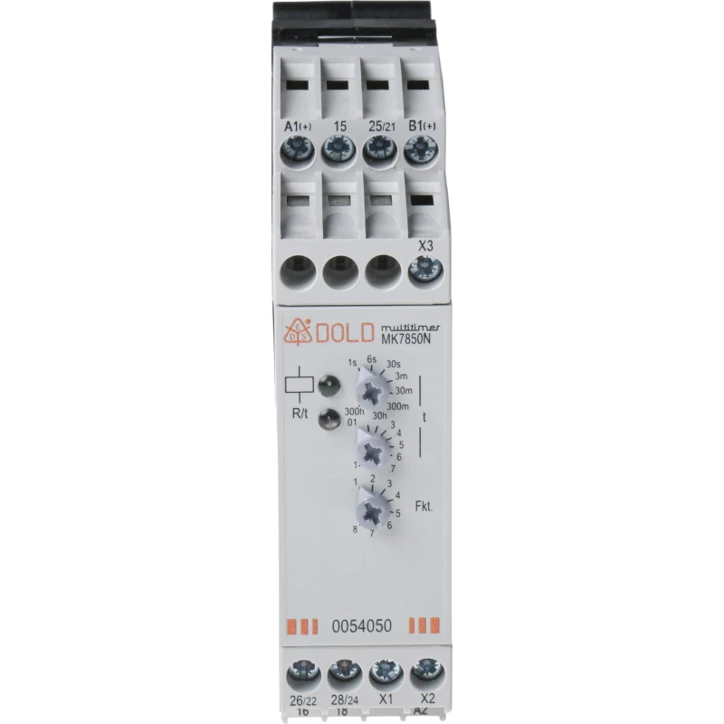Dold MK 7850N Series DIN Rail Timer Relay 2-Contact DPDT 12 to 240 V AC/DC MK7850N.82/200 AC/DC12-240V 0.02S-300H