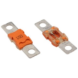 Littelfuse 150A Orange Car Fuse, 32V DC Thermoplastic Time Delay BF2 Series 153.5395.6151