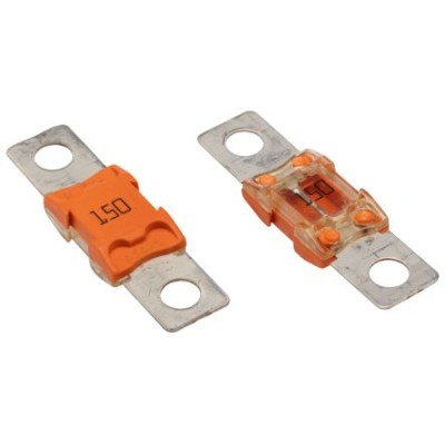 Littelfuse 150A Orange Car Fuse, 32V DC Thermoplastic Time Delay BF2 Series 153.5395.6151