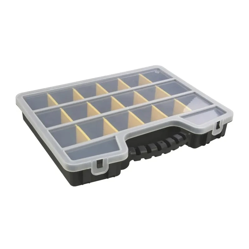 RS PRO Adjustable Compartments 17 Cell Polypropylene Compartment Box 60mm x 395mm x 305mm 435-0179