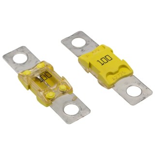 Littelfuse 100A Yellow Car Fuse 32V dc Thermoplastic Time Delay BF2 Series 153.5395.6101