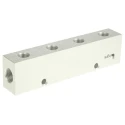 Legris Double Sided Anodised Aluminium Pneumatic 8 Outlet Manifold 3313 10 13 04