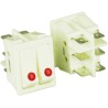 ZF DPST On-Off On-Off Rocker Switch Panel Polyester Housing 16A 30.2x22 mm WRG32F7BWWKN