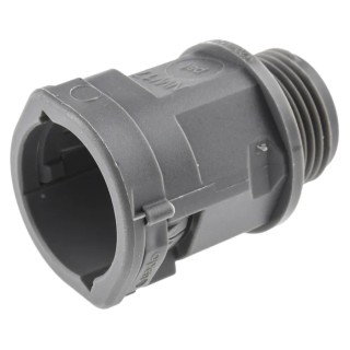 PMA Industrial Polyamide 6 Grey Conduit Fitting, 20 mm Nominal Size, M20 Thread, IP66 Rated SLND-M207