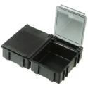 Licefa Grey Transparent ABS Compartment Box 15 mm x 37 mm x 41 mm SMD-BOX N 3-6-6-10-1LS