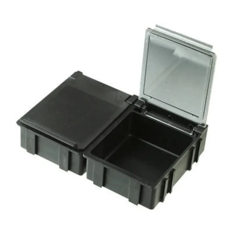 Licefa Grey Transparent ABS Compartment Box 15 mm x 37 mm x 41 mm SMD-BOX N 3-6-6-10-1LS