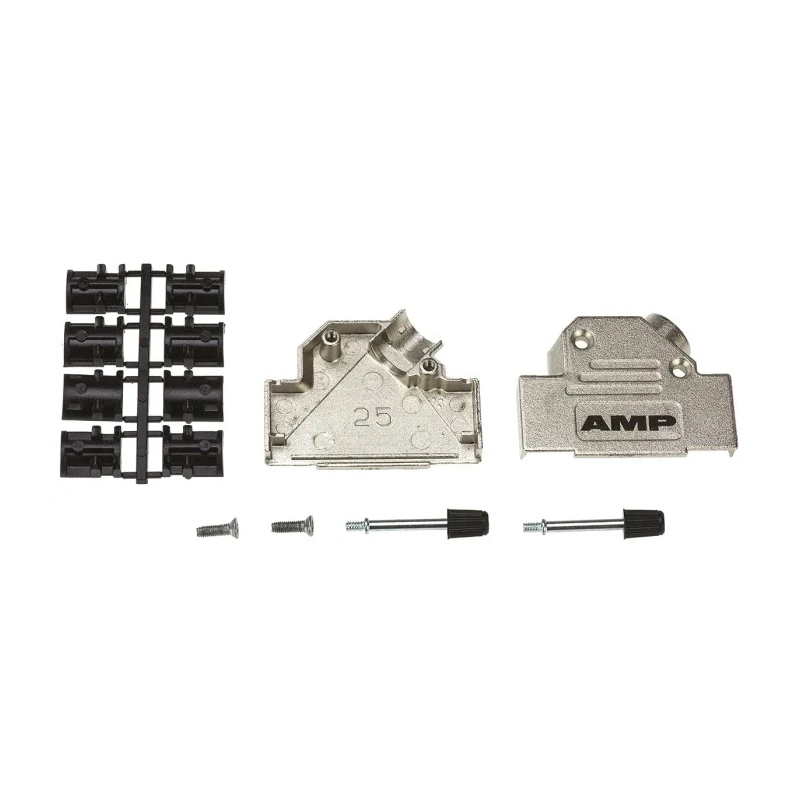TE Connectivity Zinc Angled D-Sub Backshell 25 Way Strain Relief ADK Series 5-1478763-3