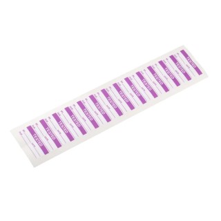 RS PRO Pre-Printed Adhesive Label, Tested Text, Purple on White, 38 x 16 mm, Pack of 140, Model 450-6029