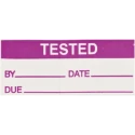 RS PRO Pre-Printed Adhesive Label, Tested Text, Purple on White, 38 x 16 mm, Pack of 140, Model 450-6029