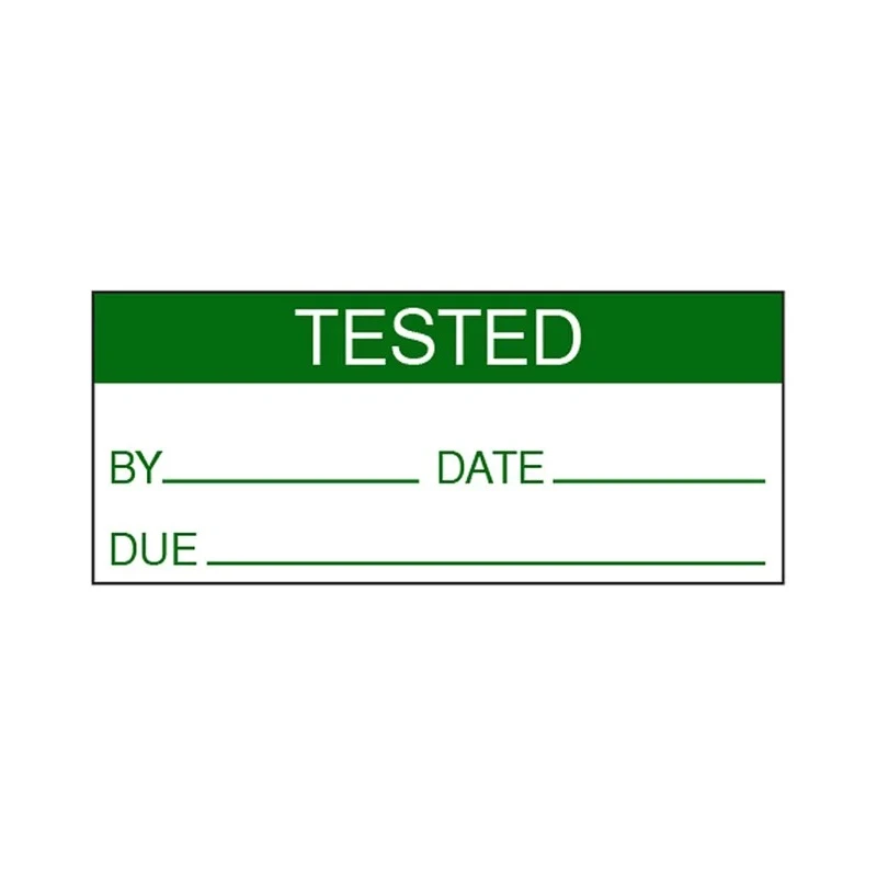 RS PRO Pre-Printed Adhesive Label 38 mm x 16 mm Dark Green Text on White Background Quantity 140 Per Pack 450-6007