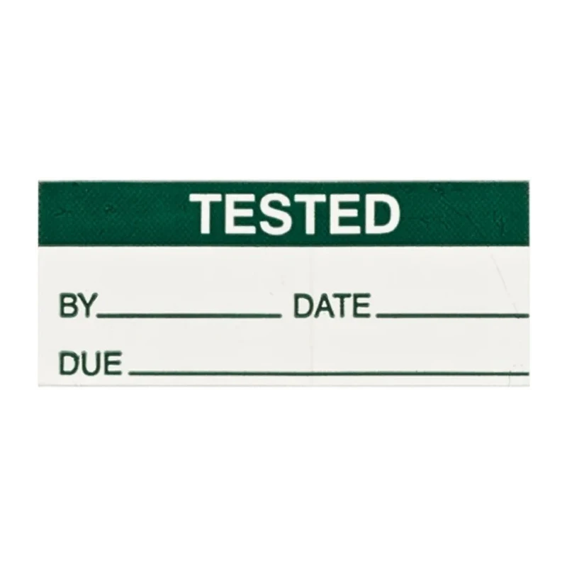 RS PRO Pre-Printed Adhesive Label 38 mm x 16 mm Dark Green Text on White Background Quantity 140 Per Pack 450-6007