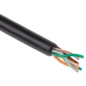 Brad from Molex RJCAB-C Cat5e Screened Stranded Cable, 100 m, Polyurethane Jacket, Black Cat5e