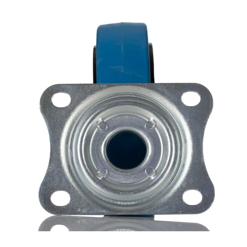 Tente Swivel Castor 250 kg Capacity 125 mm Wheel Elastic Tyre 3470UFR125P62BLUE