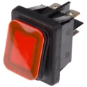 RS PRO Illuminated DPST On-Off On-Off Rocker Switch Panel 16A 250V AC 28V DC IP65 Red Actuator 456-1694