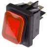 RS PRO Illuminated DPST On-Off On-Off Rocker Switch Panel 16A 250V AC 28V DC IP65 Red Actuator 456-1694