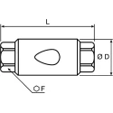 Legris 316L Stainless Steel Non Return Valve G 1/4 BSP Female Inlet and Outlet 180°C Maximum Operating Temperature 4890 13 13