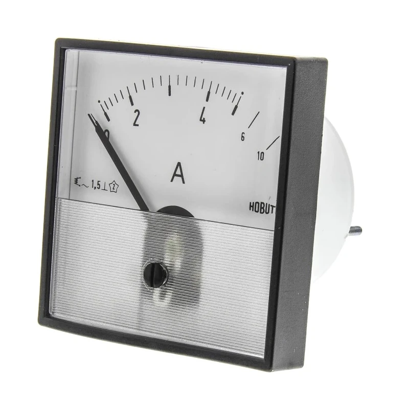 HOBUT Analogue Panel Ammeter 10 A AC 72 mm x 72 mm Moving Iron PD72MIS5A2/2-001 0/5/10A