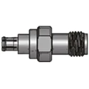 Yuetsu Straight Coaxial Adapter SMA Plug to MCX Socket 6GHz 21.9mm Length 150-PL31A