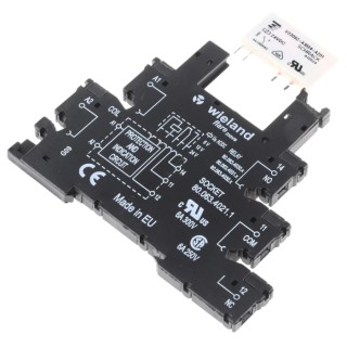 Wieland Flare Series Interface Relay DIN Rail Mount 24V ac/dc Coil SPDT 6A Contact 80.010.4522.1
