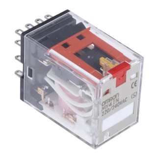 Omron DIN Rail Power Relay 240V AC Coil 5A Switching Current 4PDT MY4IN AC220/240(S)
