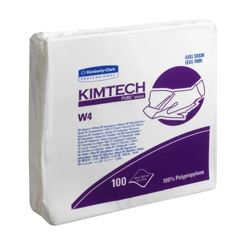 KIMTECH Pure 7605 Dry Cleaning Cloths Carton 304 x 304 mm Single Use 1 Ply 100 Per Pack 7605