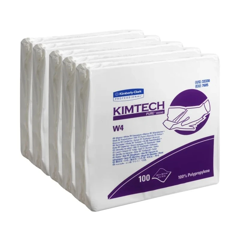 KIMTECH Pure 7605 Dry Cleaning Cloths Carton 304 x 304 mm Single Use 1 Ply 100 Per Pack 7605