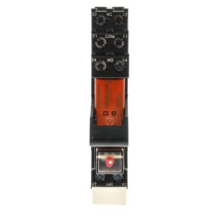 TE Connectivity RT Series Electromechanical Interface Relay Module DIN Rail Mount 24V DC Coil DPDT 8A RT4S4LC4 1-1415073-1