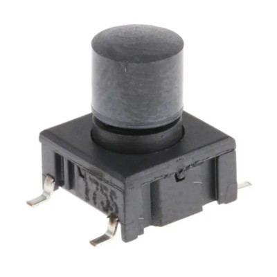 MEC Black IP67 Tactile Switch Button, 6.9 mm Actuator Length, SPST, 50mA 24 V dc PCB Mount IP67 IP67