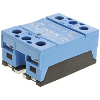 Celduc SO9 Series Solid State Relay, 12 A Load Current, 280 Vrms Maximum Load Voltage, DIN Rail Mount, 32V Control SO941460