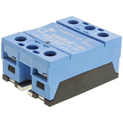 Celduc SO9 Series Solid State Relay, 12 A Load Current, 280 Vrms Maximum Load Voltage, DIN Rail Mount, 32V Control SO941460