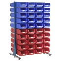RS PRO Polypropylene Louvre Panel Storage Unit, 750 mm x 1000 mm x 2000 mm, Blue 424-5471