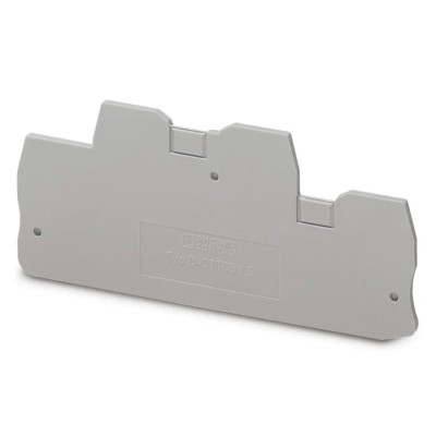 Phoenix Contact D-QTTCB 1.5 Series Grey Polyamide End Cover for DIN Rail Terminal Blocks 3205187
