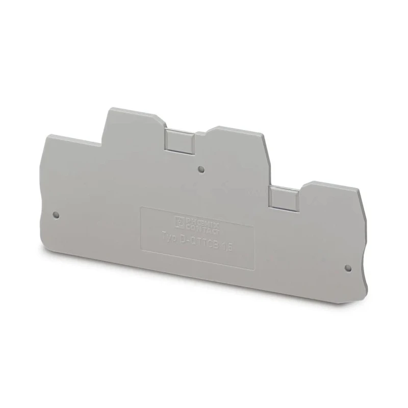 Phoenix Contact D-QTTCB 1.5 Series Grey Polyamide End Cover for DIN Rail Terminal Blocks 3205187
