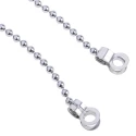 RS PRO Chrome Brass Bead Chain 300 mm Length 13 kg Load Capacity 506-7323