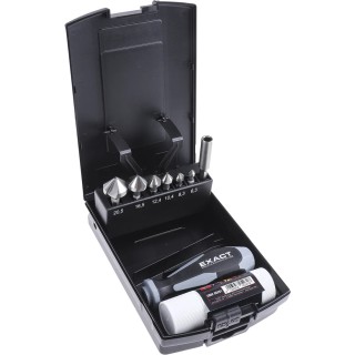 EXACT HSS Countersink Drill Bit Set, 20.5 mm Head Diameter, 3 Flute, 90° Countersink Angle, 6.35 mm Shank Diameter, 9 05649