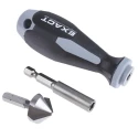 EXACT HSS Countersink Drill Bit Set, 20.5 mm Head Diameter, 3 Flute, 90° Countersink Angle, 6.35 mm Shank Diameter, 9 05649