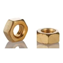 RS PRO Plain Brass Hex Nut M6, 5mm Height, DIN 934 483-2520