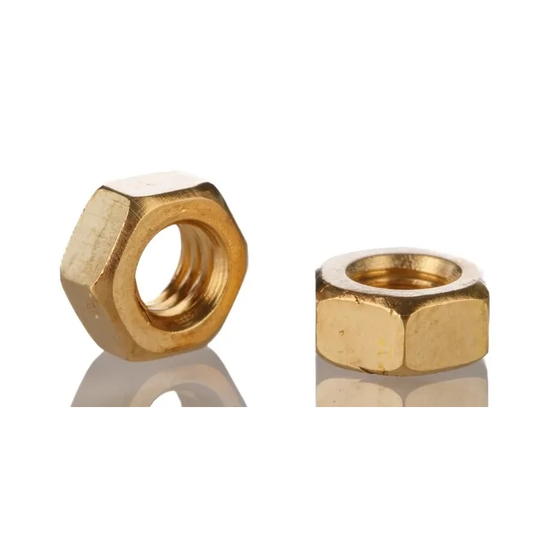 RS PRO Plain Brass Hex Nut M6, 5mm Height, DIN 934 483-2520