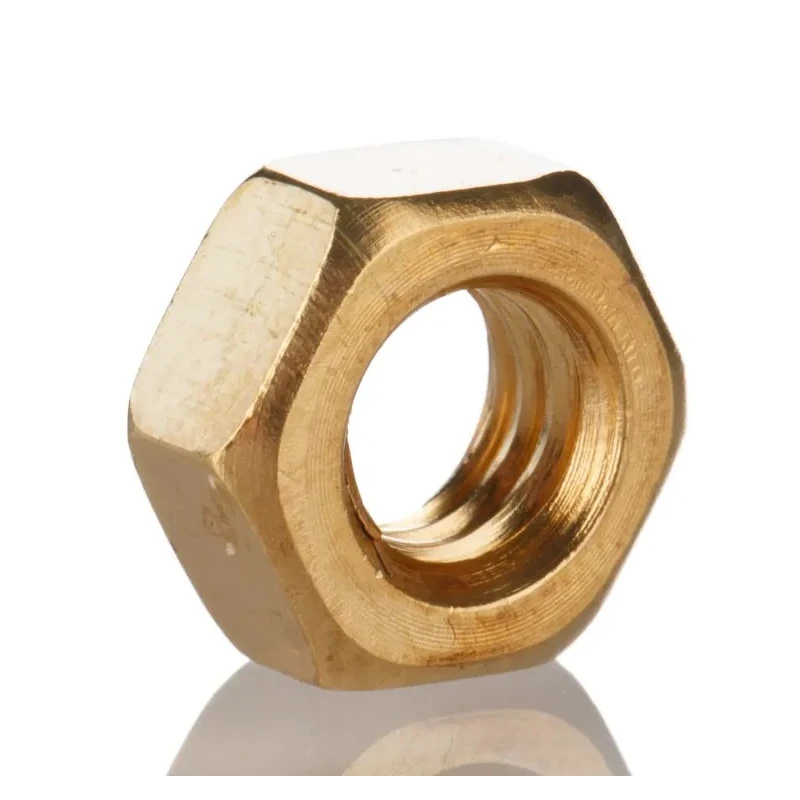 RS PRO Plain Brass Hex Nut M6, 5mm Height, DIN 934 483-2520